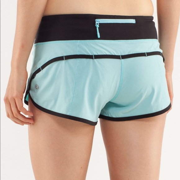 lululemon athletica Pants - Lululemon Speed Shorts Size 4 Angel Blue Black